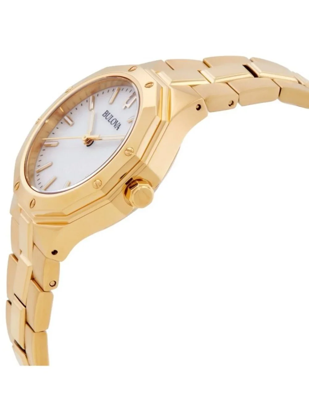 NWT Bulova Prestige Quartz Mother of Pearl Dial Ladies Watch